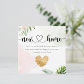 Botanische Eukalyptus Neue Zuhause Housewarming-Ka Dankeskarte (Stehend Vorderseite)