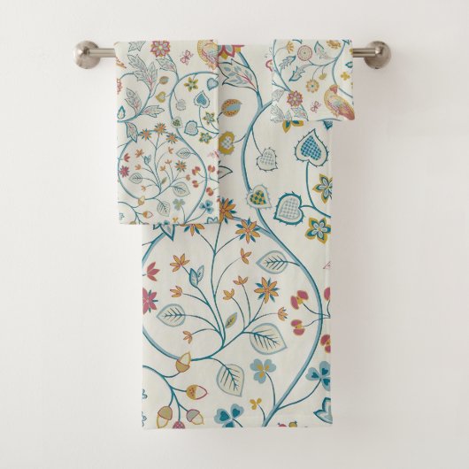 Botanische Eule und Berries Badhandtuch Set (Insitu)