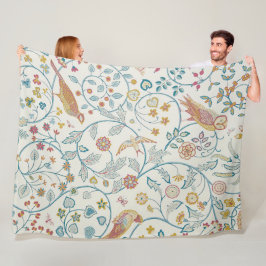 Botanische Eule und Berries Fleecedecke