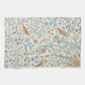 Botanische Eule und Berries Geschirrtuch (Horizontal)