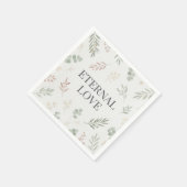 Botanische ewige Liebe Serviette (Ecke)