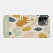 Botanische Fall-Blume Blätter Muster Personalisier Case-Mate iPhone Hülle (Rückseite (Horizontal))