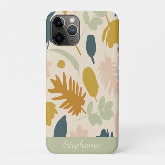 Botanische Fall-Blume Blätter Muster Personalisier Case-Mate iPhone Hülle (Rückseite)