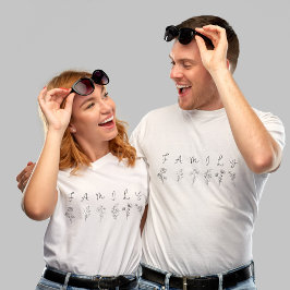Botanische FAMILIE Elegantes Minimalistisches Flor T-Shirt