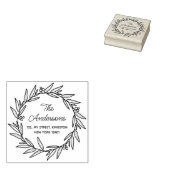 Botanische Familie Leaf Wreath Gummistempel (Stempel)