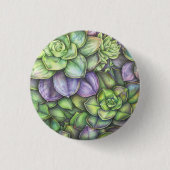 Botanische farbenfrohe Illustrations-Schaltfläche Button (Vorderseite)