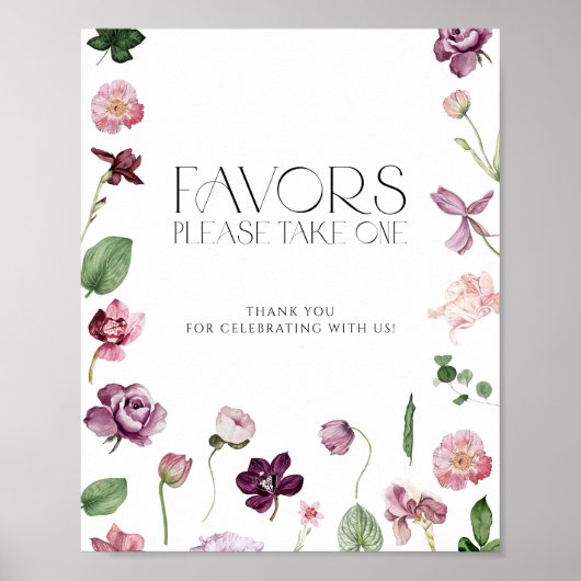 Botanische Favoriten für Wasserfarben Bitte nehmen Poster (Vorne)