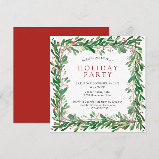 Botanische Feier Einladung (Vorne/Hinten)