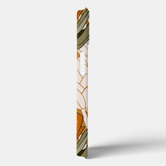 Botanische feminine Muster in braun Case-Mate iPhone Hülle (Rückseite / Rechts)