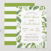 Botanische Fern Bridal Dusche Einladung (Vorne/Hinten)