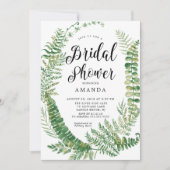 Botanische Fern Bridal Dusche Einladung (Vorderseite)