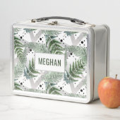 Botanische Fern- und Polka-Punkte individuell anpa Metall Brotdose (Beispiel)