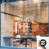 Botanische Feste mit Ladenzeiten Fensteraufkleber (Café-Fenster)