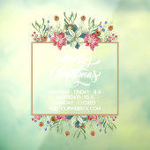 Botanische Feste mit Ladenzeiten Fensteraufkleber (Blatt 3)