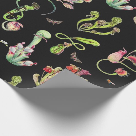 Botanische Fleischfresser Geschenkpapier (Ecke)