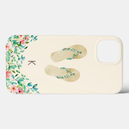 Botanische Flip Flops Case-Mate iPhone Hülle (Rückseite (Horizontal))