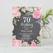 Botanische Flora 70. Geburtstag Einladung (Stehend Vorderseite)