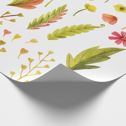 Botanische Flora Geschenkpapier (Ecke)