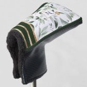 Botanische Flora-Glitzer-Monogramm Golf Headcover (3/4 Vorderseite)