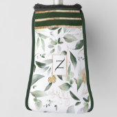 Botanische Flora-Glitzer-Monogramm Golf Headcover (Rotieren 90)