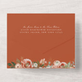 Botanische Flora Herbstliche Hochzeit All In One Einladung (Rückseite)