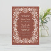 Botanische Flora Hochzeit Einladung (Stehend Vorderseite)