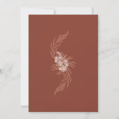 Botanische Flora Hochzeit Einladung (Rückseite)