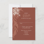 Botanische Flora Hochzeit RSVP Karte (Vorderseite)