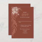 Botanische Flora Hochzeit RSVP Karte (Vorne/Hinten)