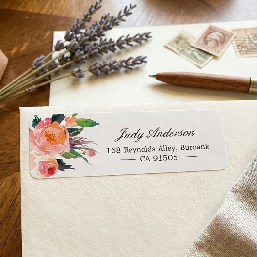 Botanische Flora in moderner Wasserfarbe