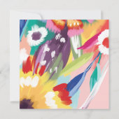 Botanische Flora Storch Baby Dusche Einladung (Rückseite)