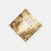 Botanische Florale Boho-Baby-Party Serviette (Ecke)