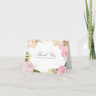Botanische Florale Dankeskarten Dankeskarte