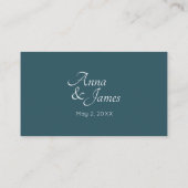 Botanische florale Hochzeitskarte Begleitkarte (Rückseite)