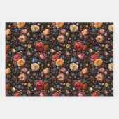 Botanische florale Moody Baroque Antikes niederlän Geschenkpapier Set (Vorderseite 2)