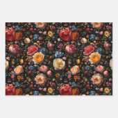 Botanische florale Moody Baroque Antikes niederlän Geschenkpapier Set (Vorderseite)