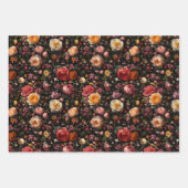 Botanische florale Moody Baroque Antikes niederlän Geschenkpapier Set (Vorderseite 2)