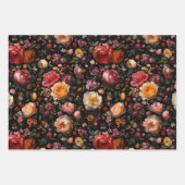 Botanische florale Moody Baroque Antikes niederlän Geschenkpapier Set (Vorderseite)