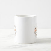 Botanische Florale Typografie Kaffeetasse (Mittel)