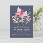 Botanische Flotteneinsatzpartei für Blumengewässer Einladung (Stehend Vorderseite)