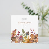 Botanische Foliage-Hochzeit in Rustikalem Fall Save The Date (Stehend Vorderseite)