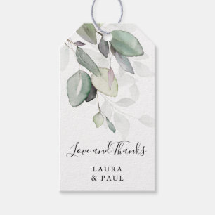 Botanische Foliage mit hellen und luftigen Wasserf Geschenkanhänger