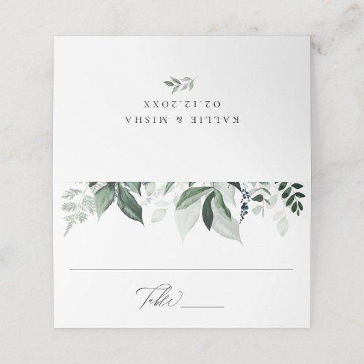 Botanische Foliage Platzkarte (Außenseite Aufgefaltet)