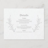 Botanische Foliage Sketch Zeichnend Elegante Moder Begleitkarte (Vorderseite)