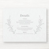 Botanische Foliage Sketch Zeichnend Elegante Moder Begleitkarte