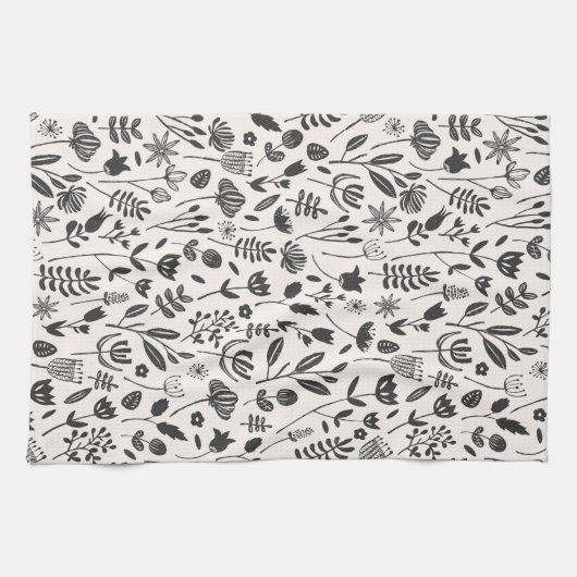 Botanische Folklore Geschirrtuch (Horizontal)