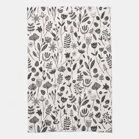 Botanische Folklore Geschirrtuch (Vertikal)