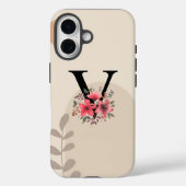 Botanische Form Boho Retro mit Name 1. Hauptstadt  Case-Mate iPhone Hülle (Rückseite)