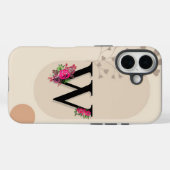 Botanische Form Boho Retro mit Name 1. Hauptstadt  Case-Mate iPhone Hülle (Rückseite (Horizontal))