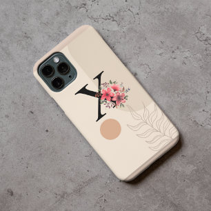 Botanische Form Boho Retro mit Name 1. Hauptstadt iPhone 16 Hülle